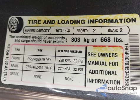 2017 Ford Mustang Gt Premium из США, поврежденный, VIN 1FA6P8CF9H5343558